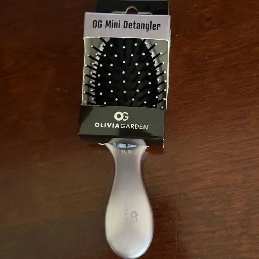 OG Mini Detangler Hair Brush - Black and Silver